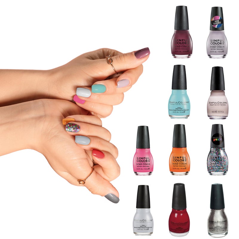 SinfulColors Sinful Colors Nail Polish Set 10 Piece Surprise, Plus 2 Bonus Repeat Shades - Image 1